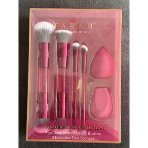 F.A.R.A.H NIB Signature Brush Collection 6-Pc: 4 Dual-Ended Brushes 2 Sponges